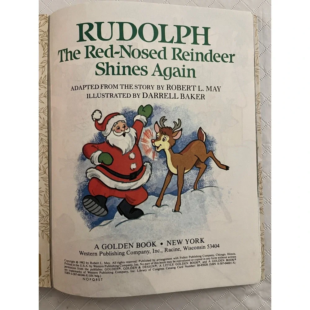 Vintage Little Golden Books Xmas Stories Rudolph‎ Jingle Bells Santas Toy Shop